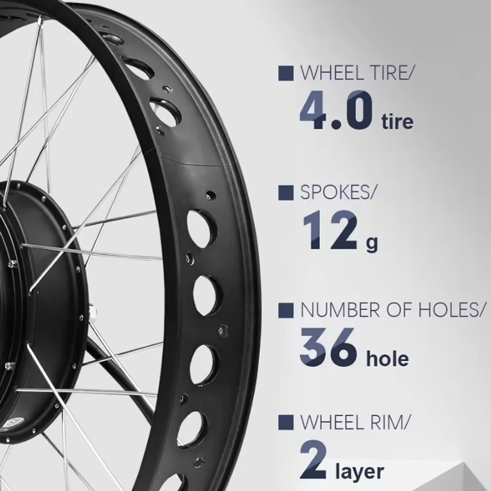 72V 3000W Fat Tire Snow Bike M - đánh giá và giá Ebike Conversion Kit 72V 3000W